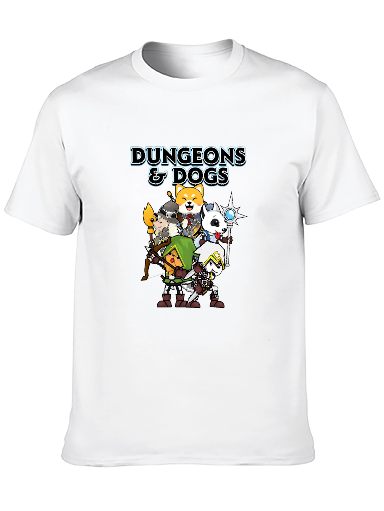 Dungeons & Dogs Graphic Tee - Black Cotton T-Shirt
