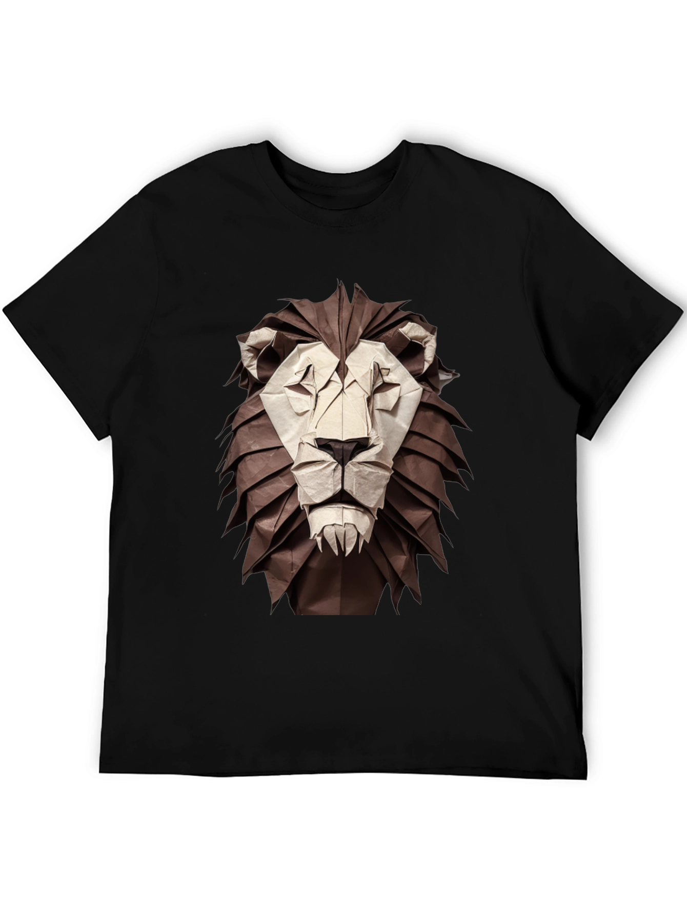 Origami Lion Graphic Tee - Unique Design
