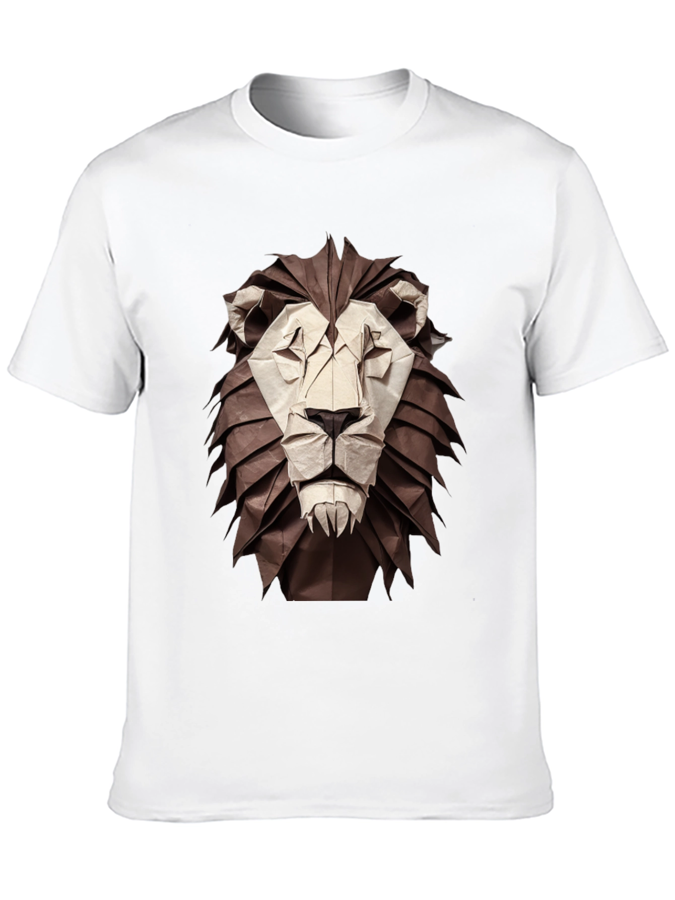 Origami Lion Graphic Tee - Unique Design