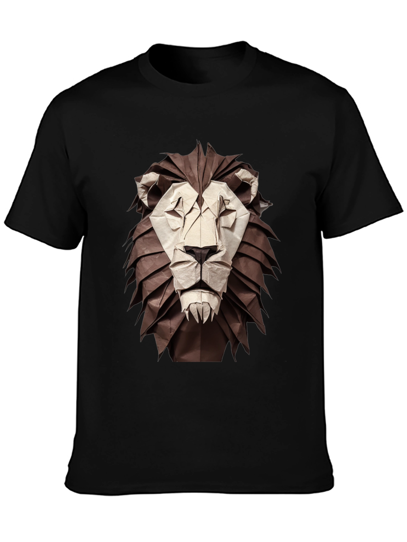 Origami Lion Graphic Tee - Unique Design