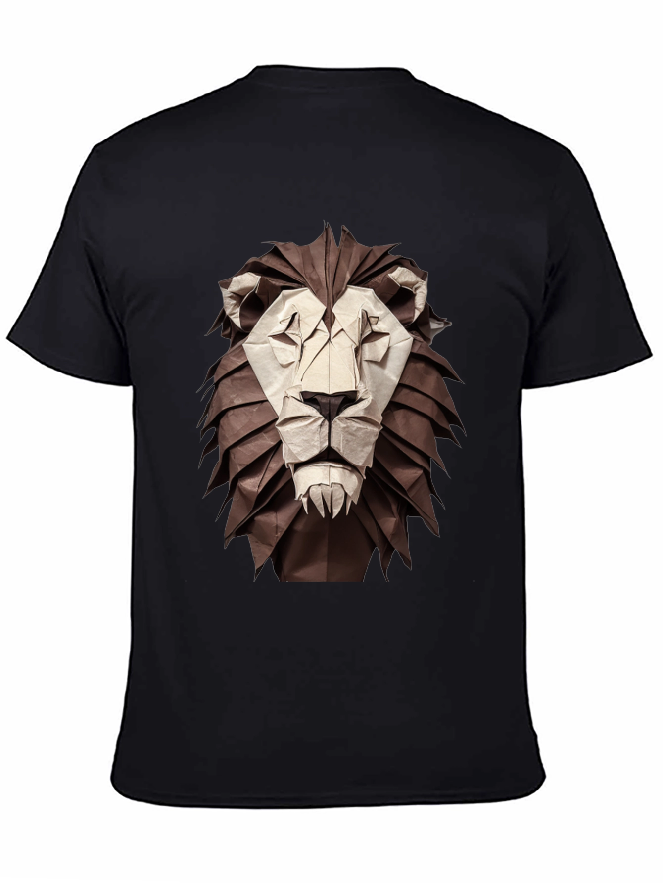 Origami Lion Graphic Tee - Unique Design