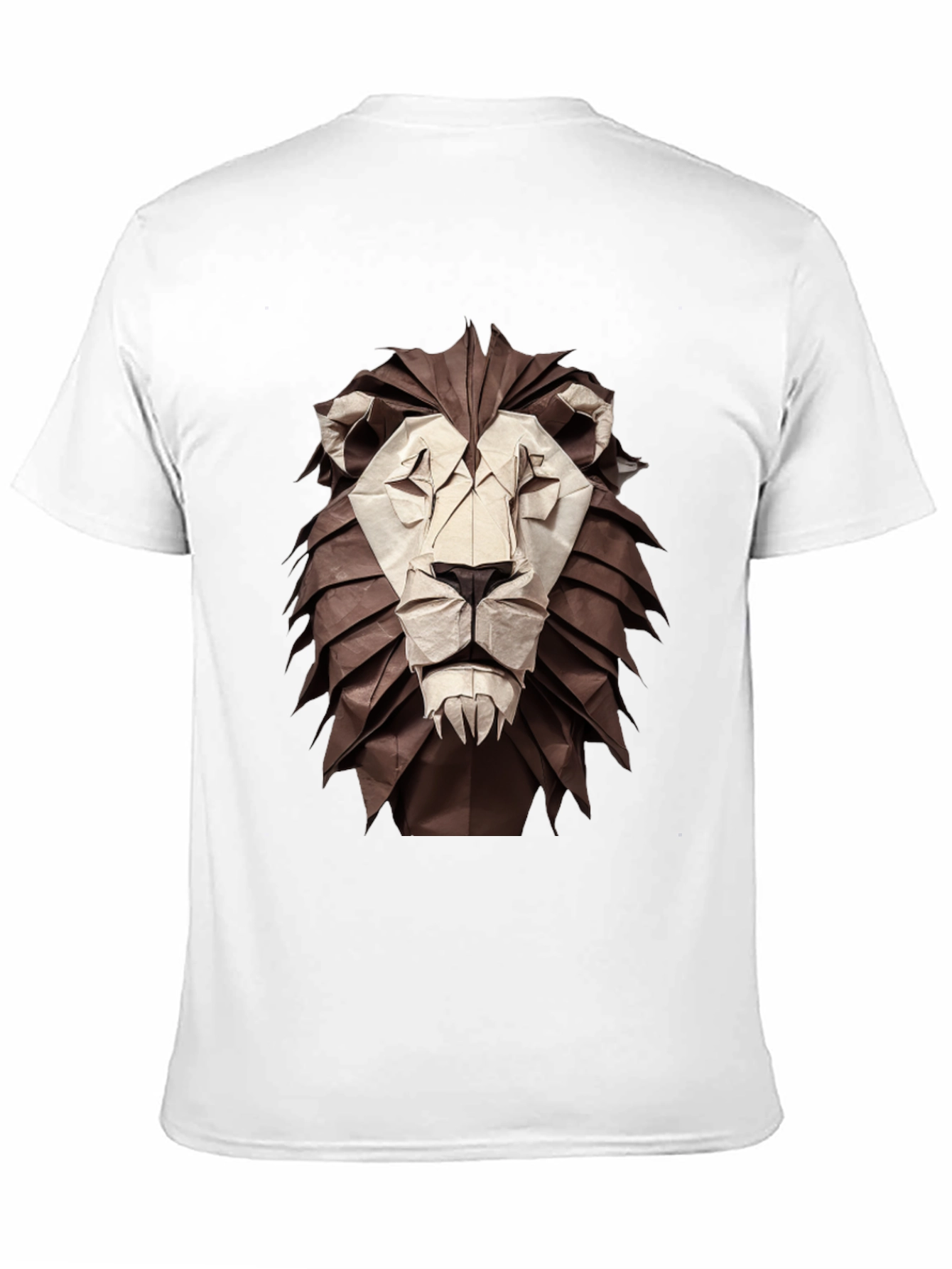 Origami Lion Graphic Tee - Unique Design