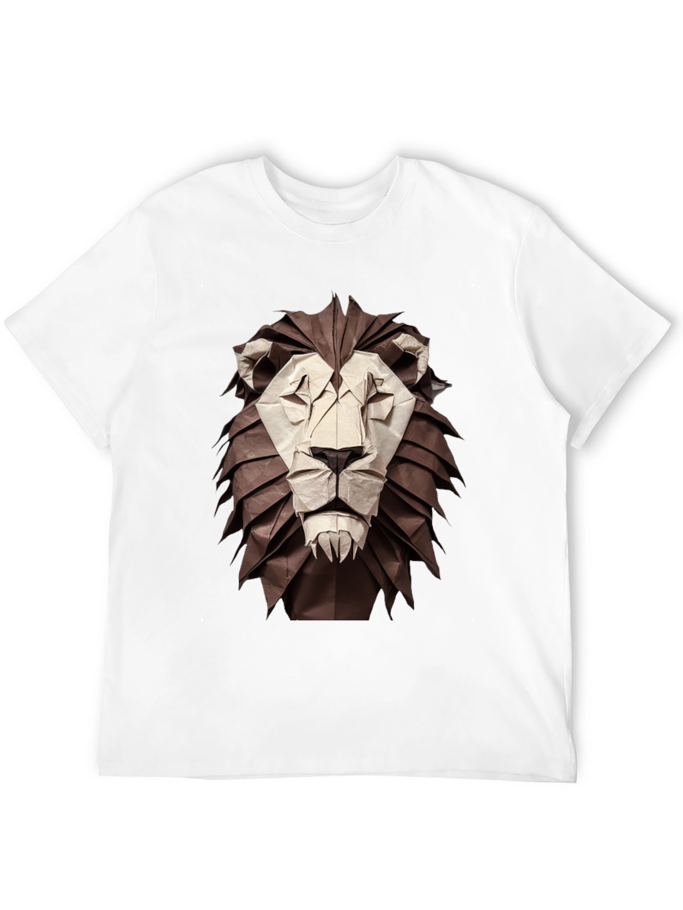 Origami Lion Graphic Tee - Unique Design