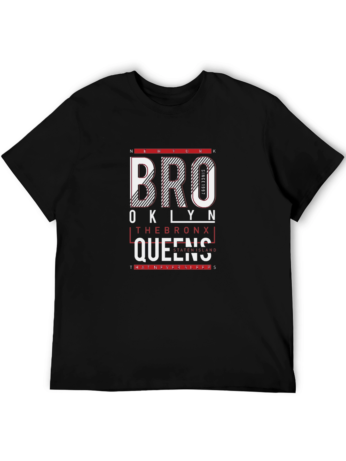 New York Brooklyn Bronx Queens Graphic T-Shirt