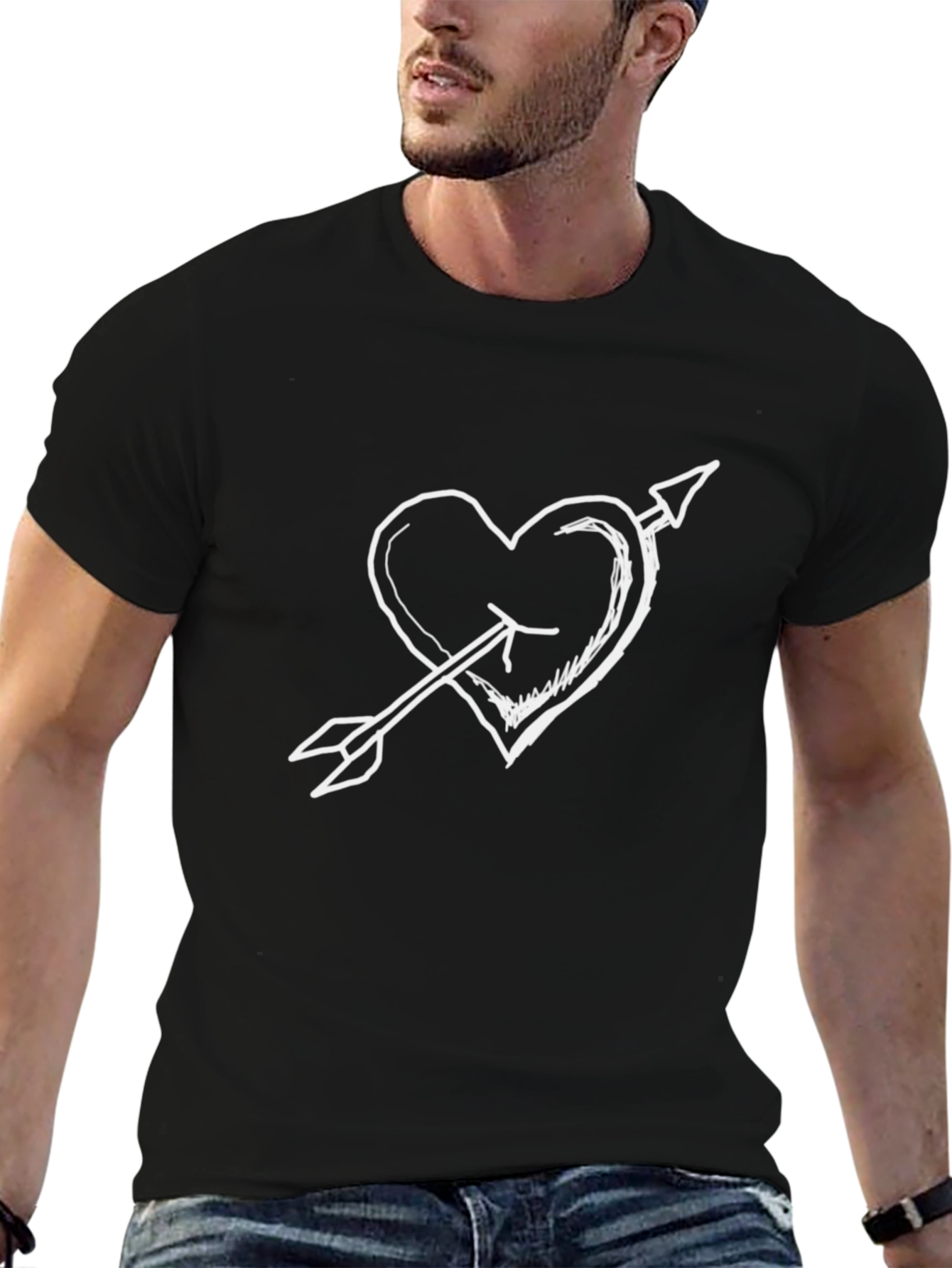 Heart Arrow T-Shirt - Trendy Graphic Tee