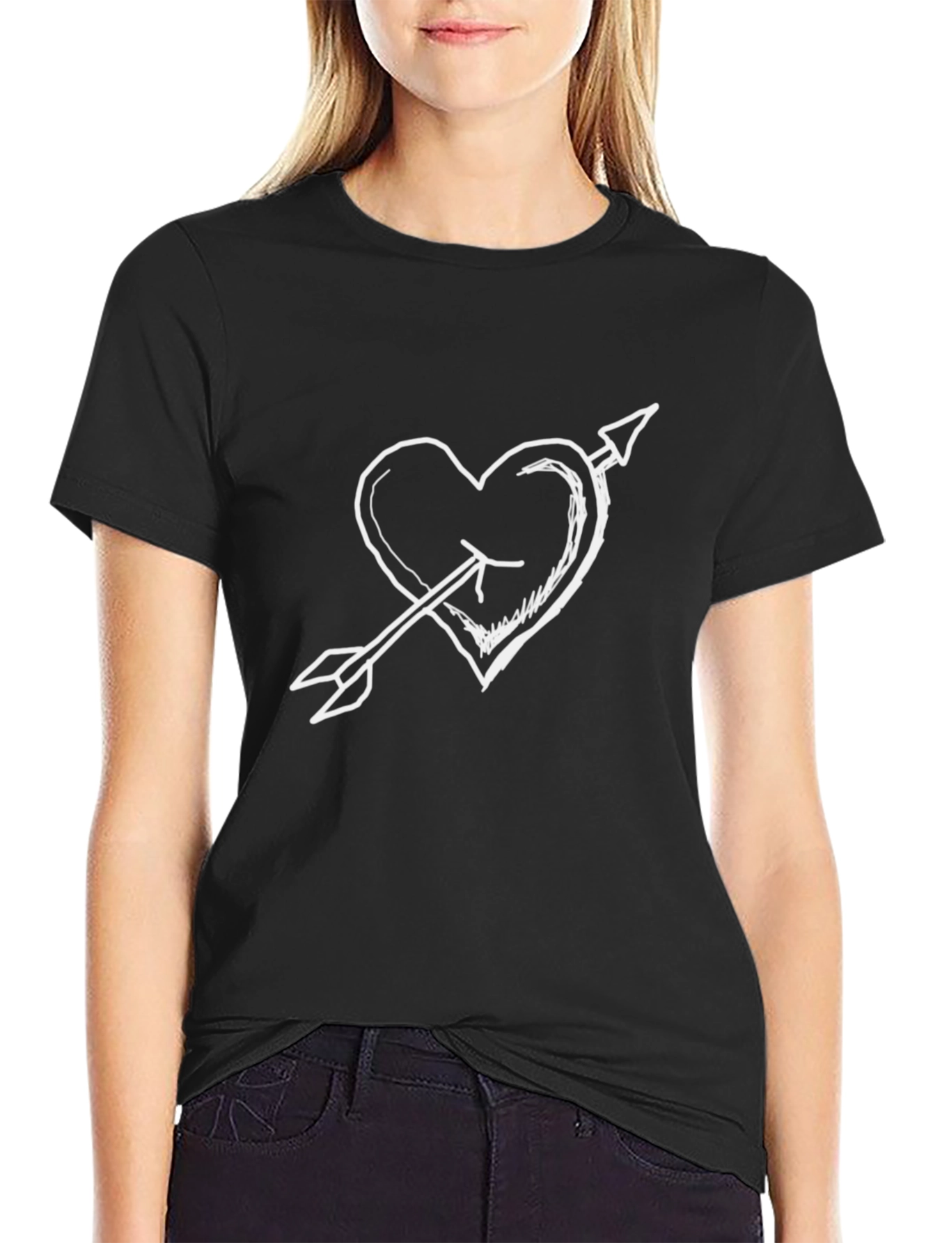 Heart Arrow T-Shirt - Trendy Graphic Tee