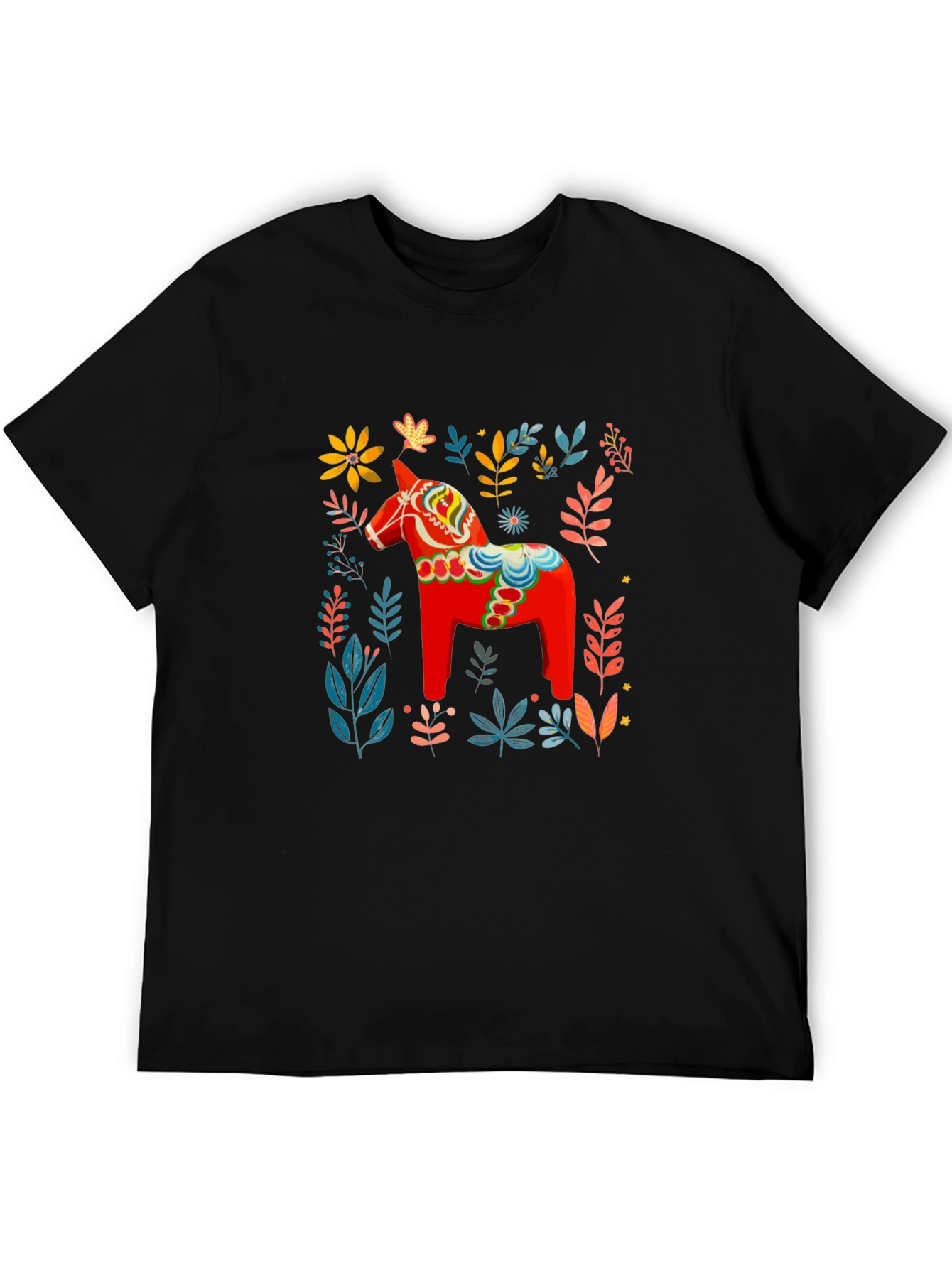 Dala Horse Floral Graphic Tee