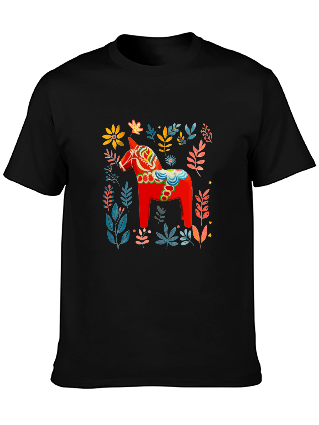 Dala Horse Floral Graphic Tee