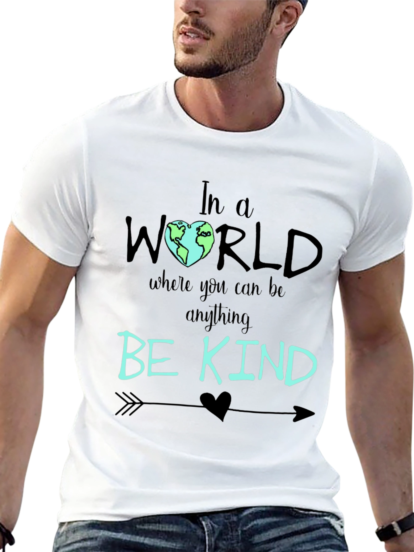 Be Kind T-Shirt - World Heart Graphic Tee