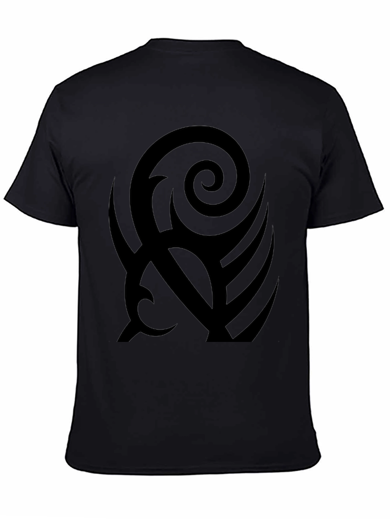 Black Tribal Graphic Print T-Shirt
