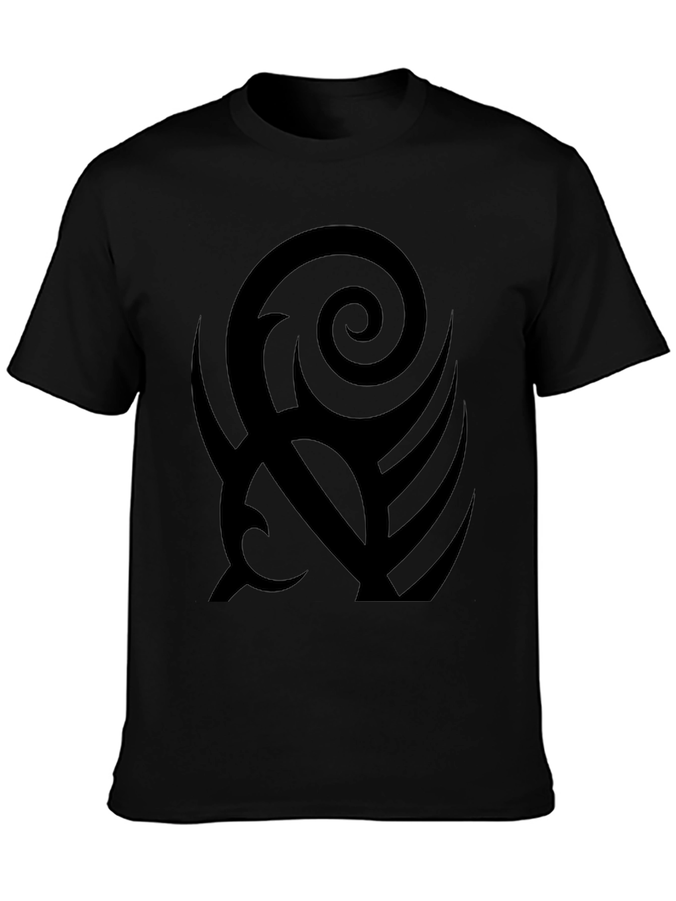 Black Tribal Graphic Print T-Shirt