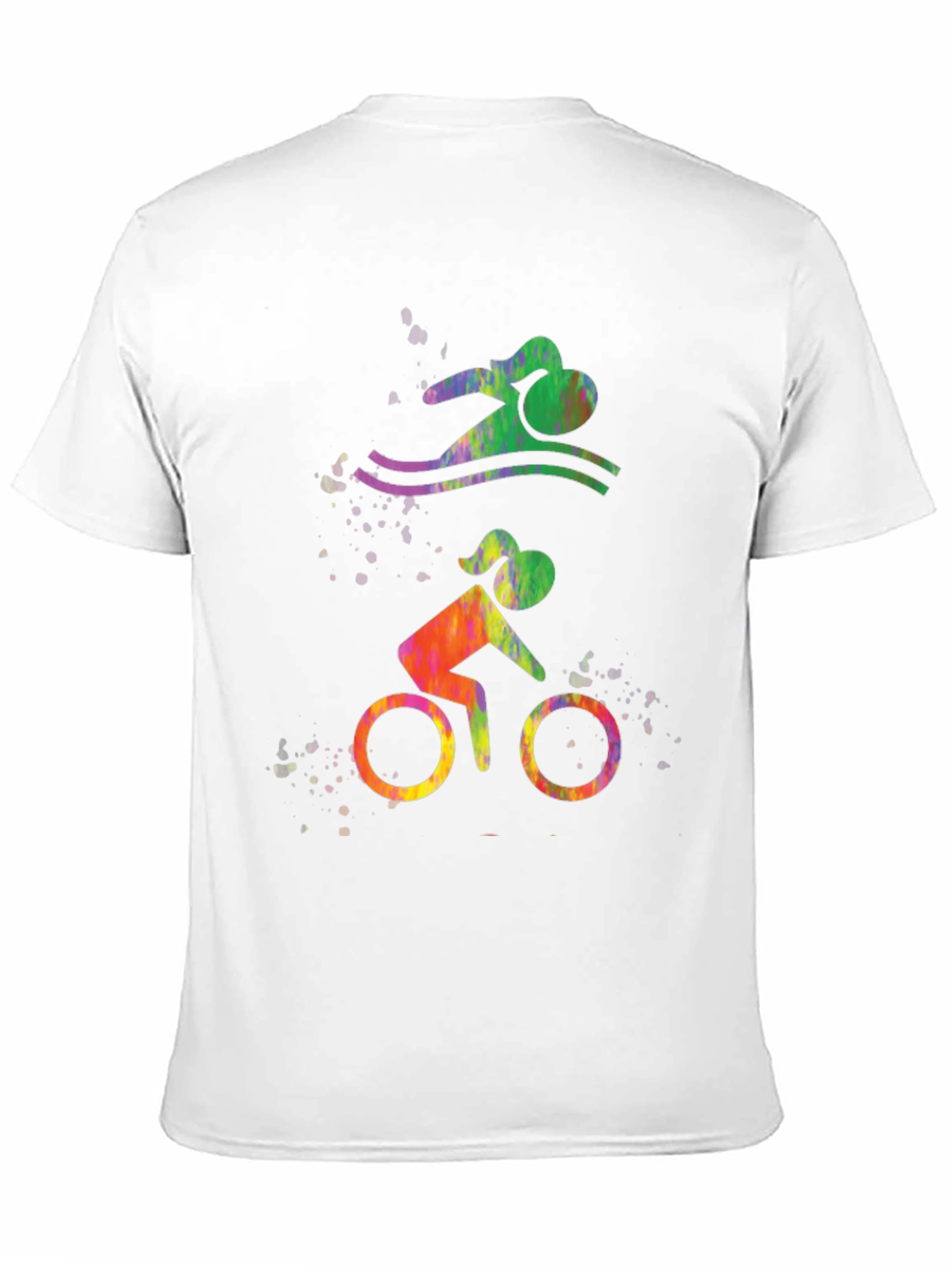 Triathlon Graphic Tee - Swim Bike Run Design