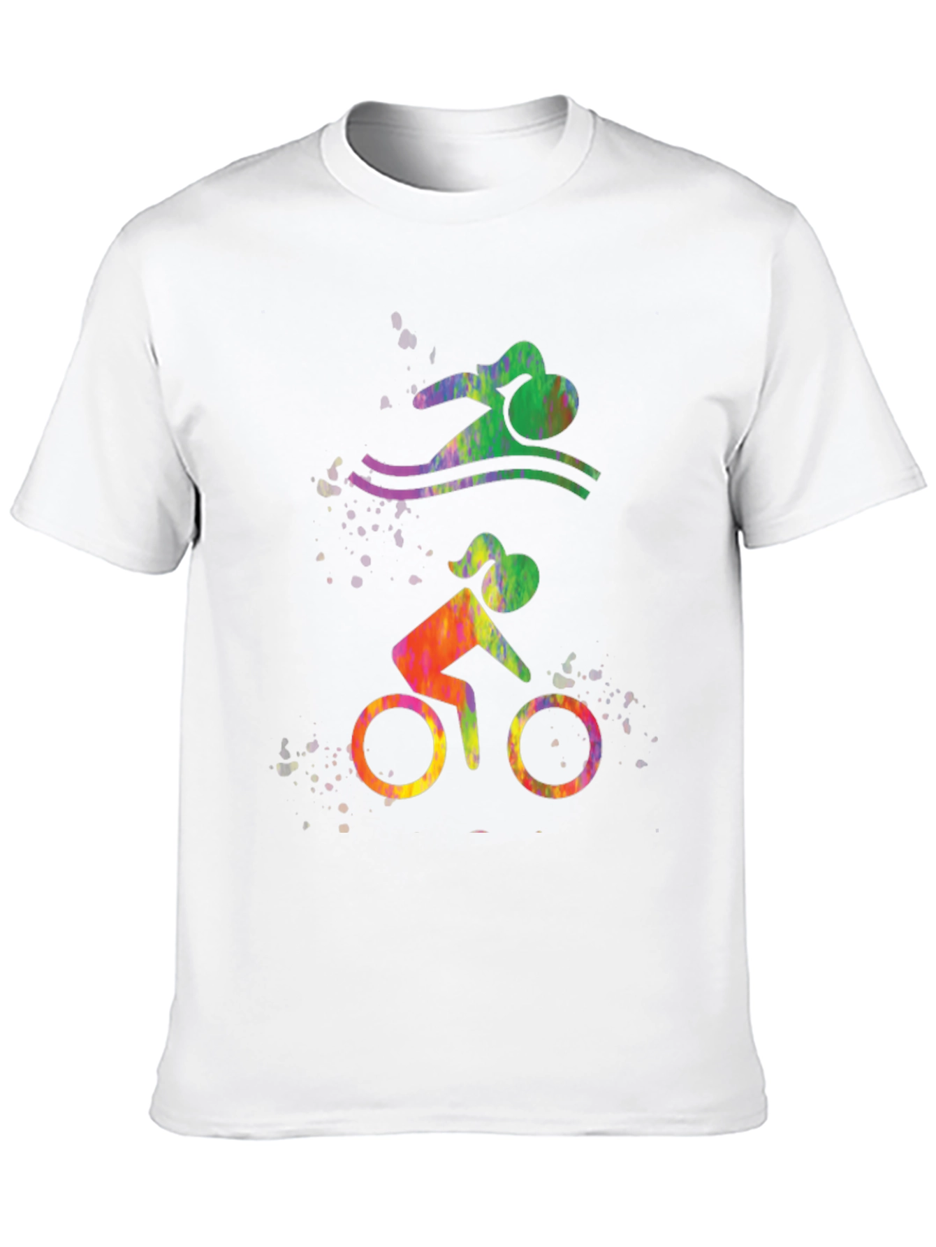 Triathlon Graphic Tee - Swim Bike Run Design