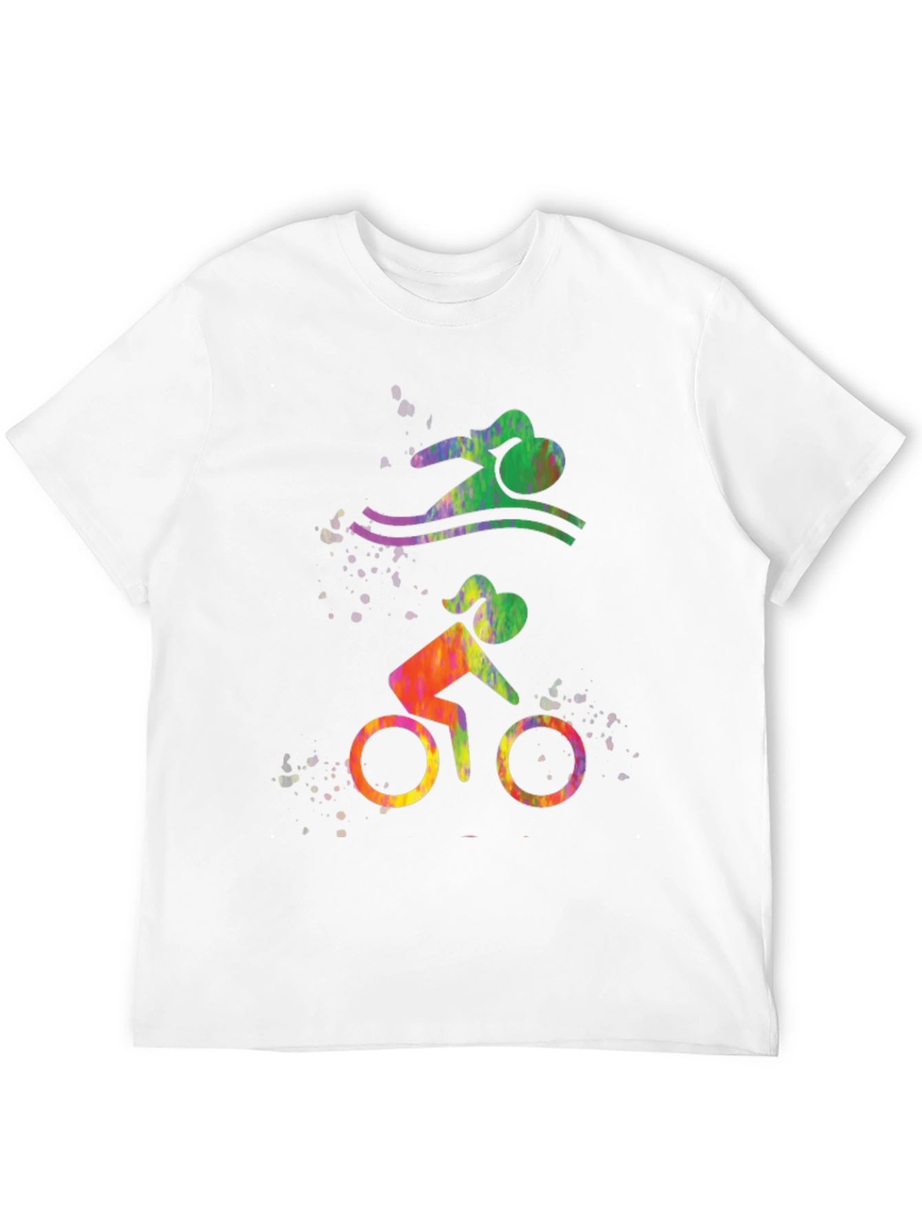 Triathlon Graphic Tee - Swim Bike Run Design