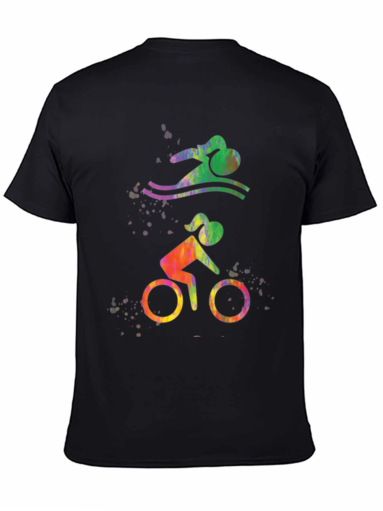 Triathlon Graphic Tee - Swim Bike Run Design