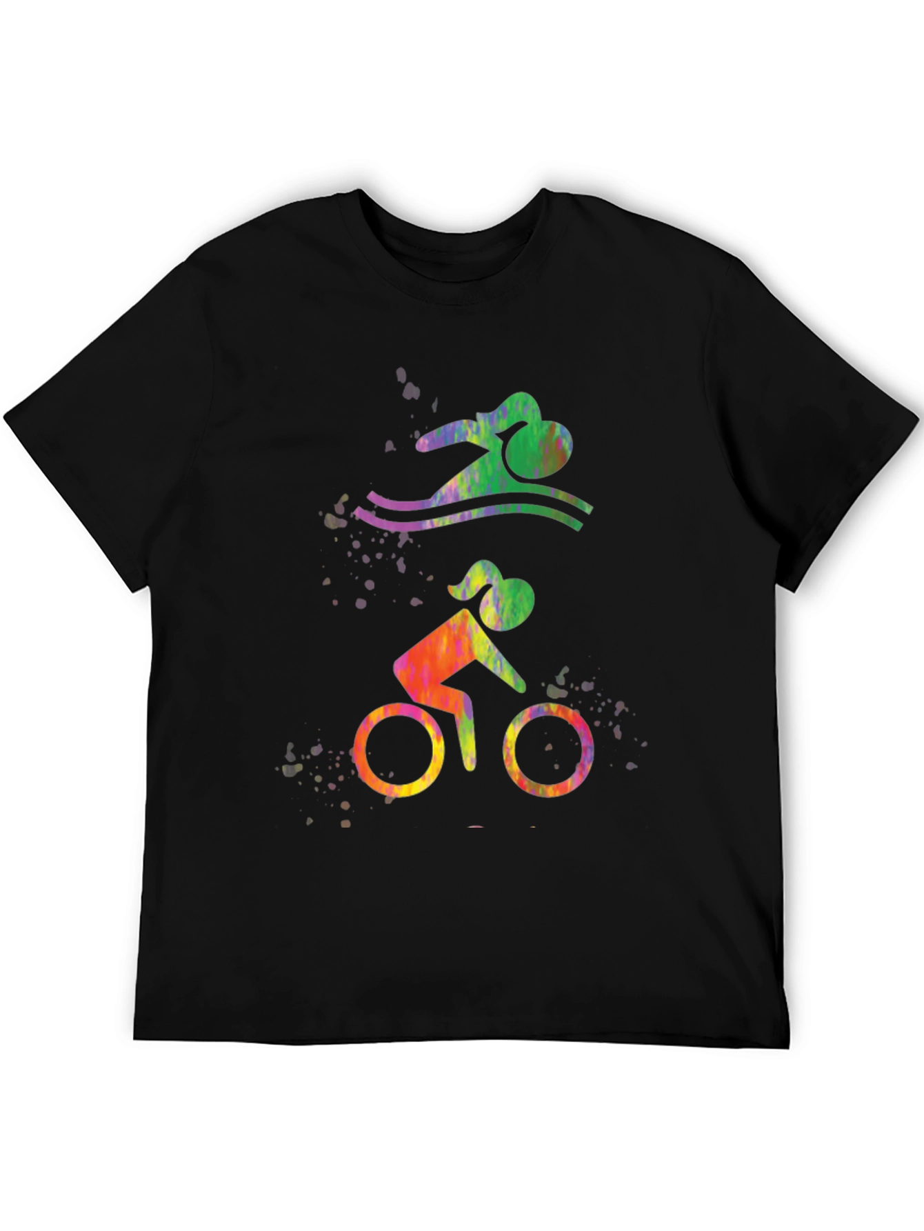 Triathlon Graphic Tee - Swim Bike Run Design