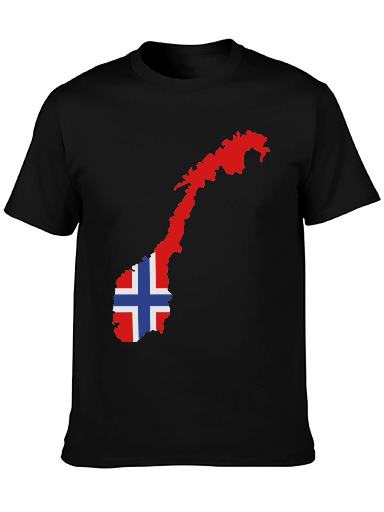 Norway Flag Map Graphic Tee