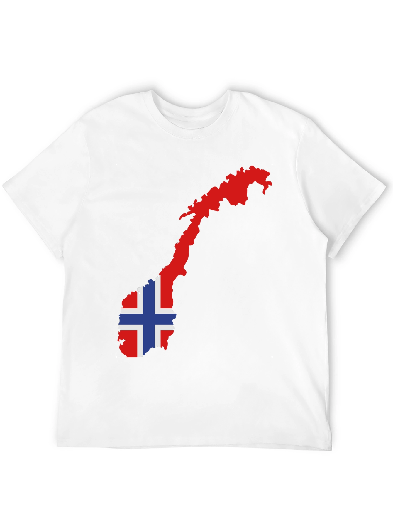 Norway Flag Map Graphic Tee