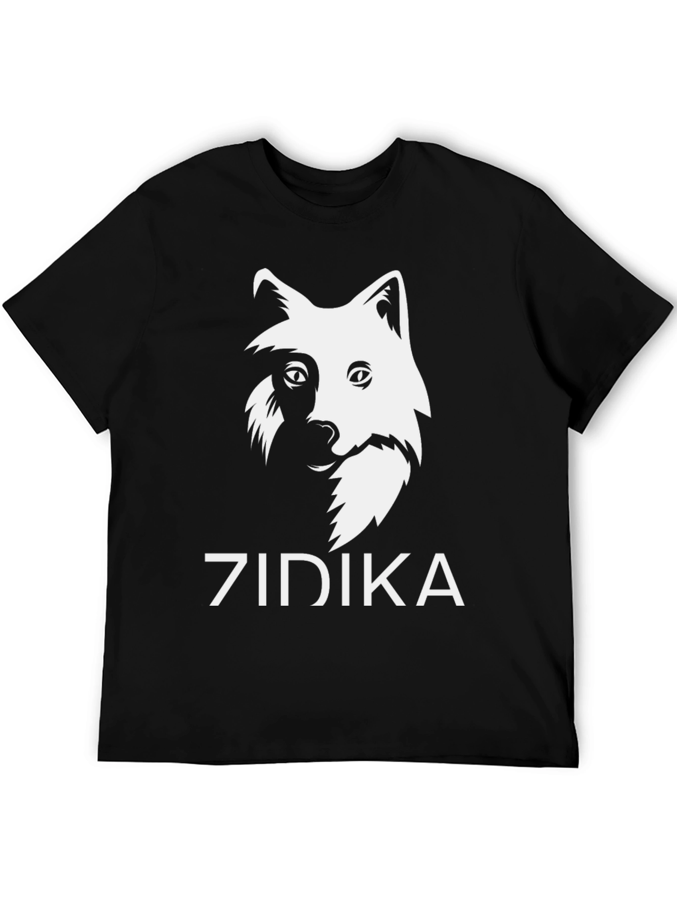 Zidika Wolf Graphic Black T-Shirt