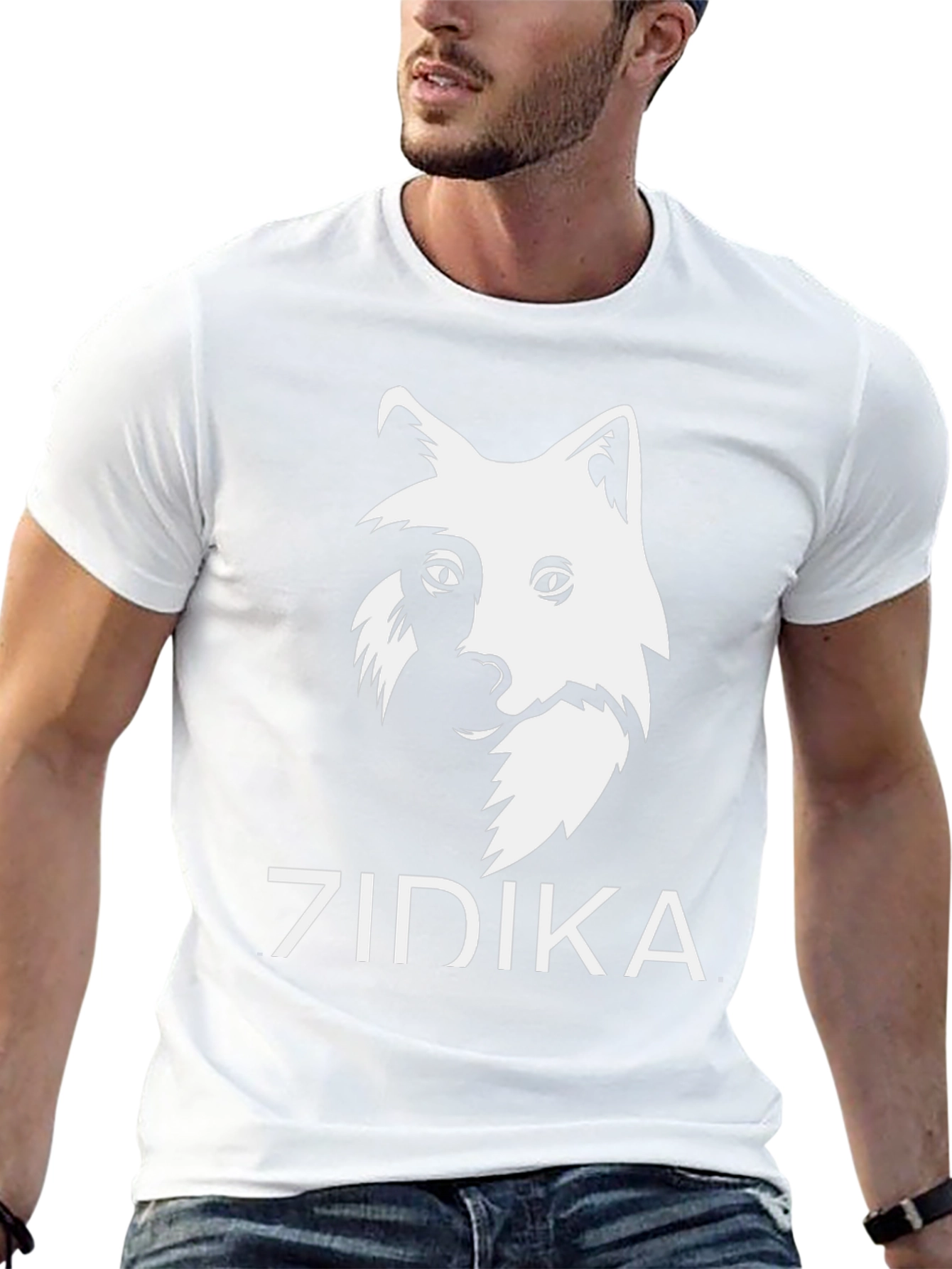 Zidika Wolf Graphic Black T-Shirt