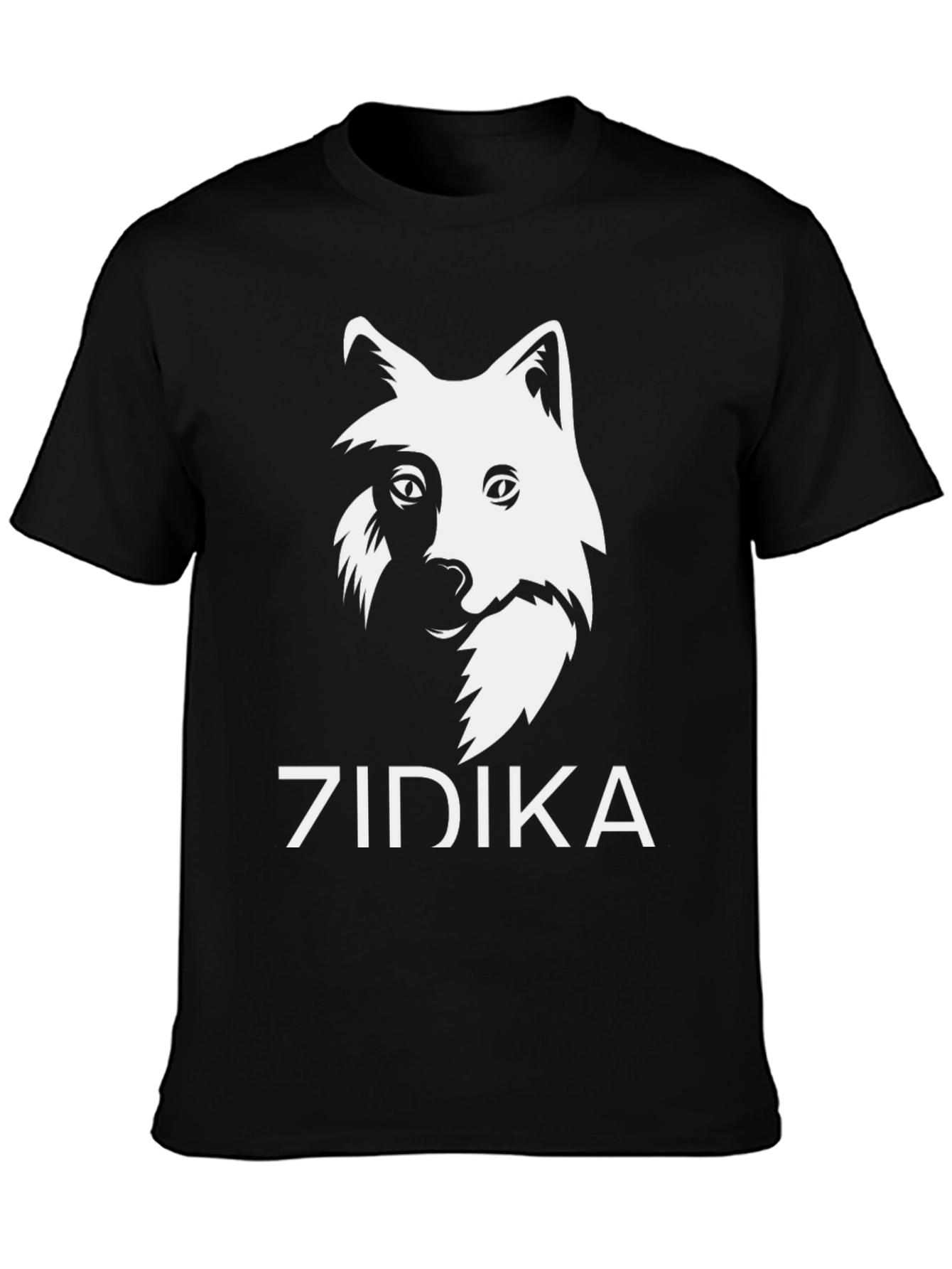 Zidika Wolf Graphic Black T-Shirt