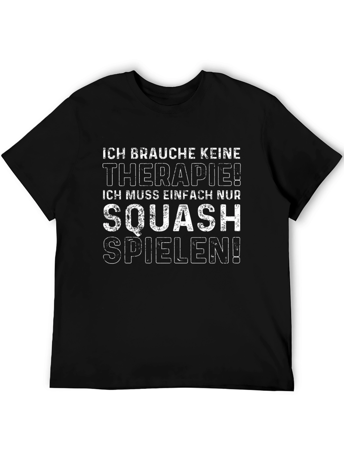 Squash Therapy Graphic Tee - Black Cotton T-Shirt