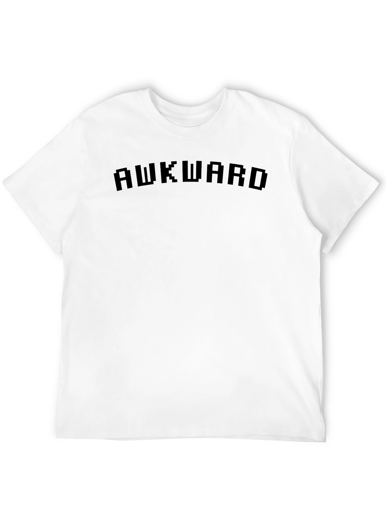 Awkward Pixel Text T-Shirt - Black