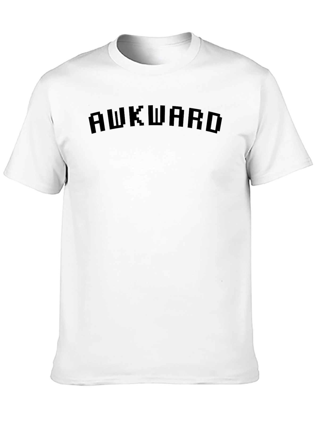 Awkward Pixel Text T-Shirt - Black