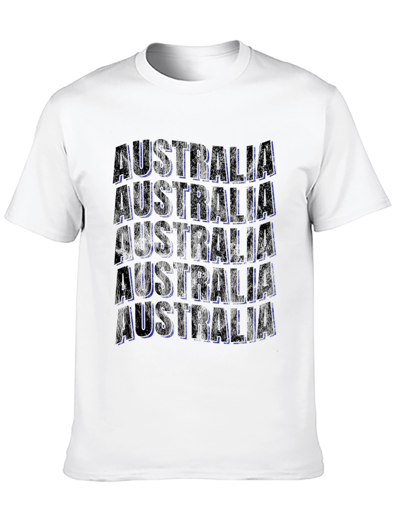 Australia Text Graphic Black T-Shirt