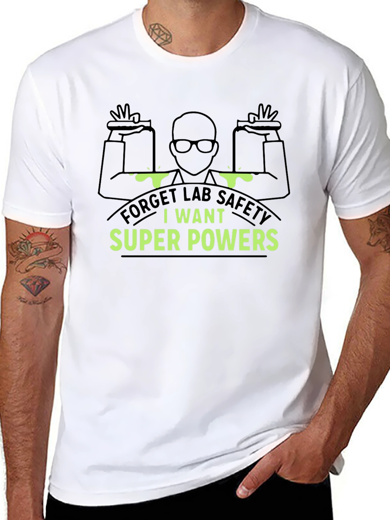 Super Powers T-Shirt - Forget Lab Safety!