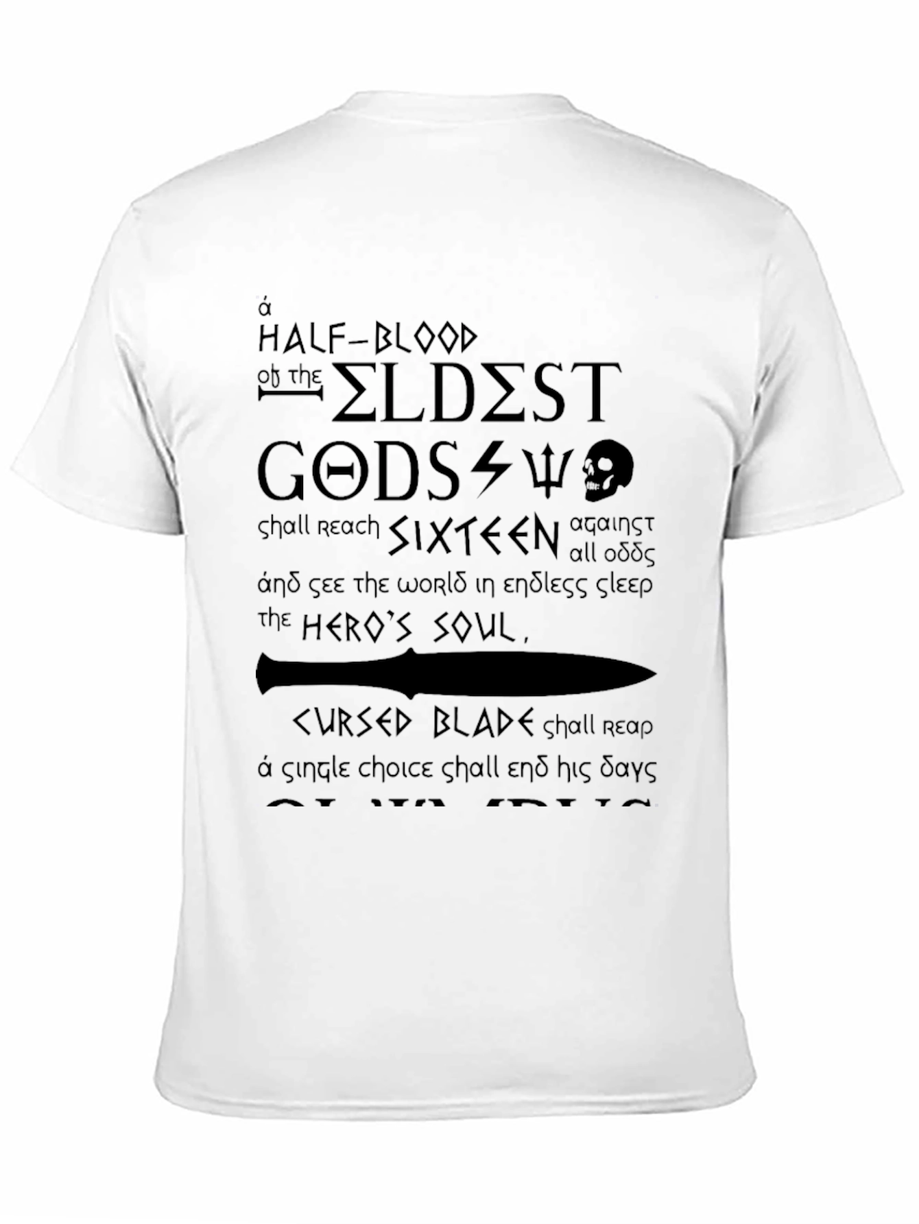 Prophecy T-Shirt - Half-Blood & Eldest Gods Design