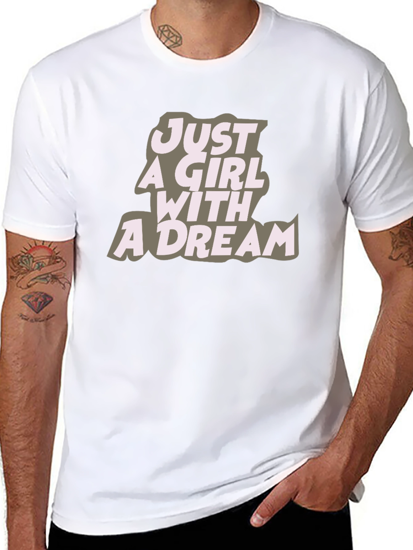 Just A Girl With A Dream Black Graphic Tee