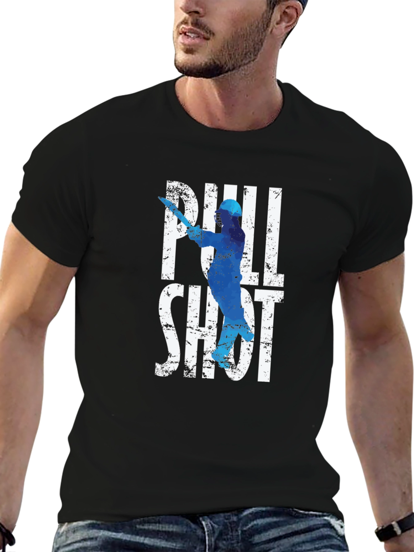 Pull Shot Graphic Tee - Cricket Fan T-Shirt