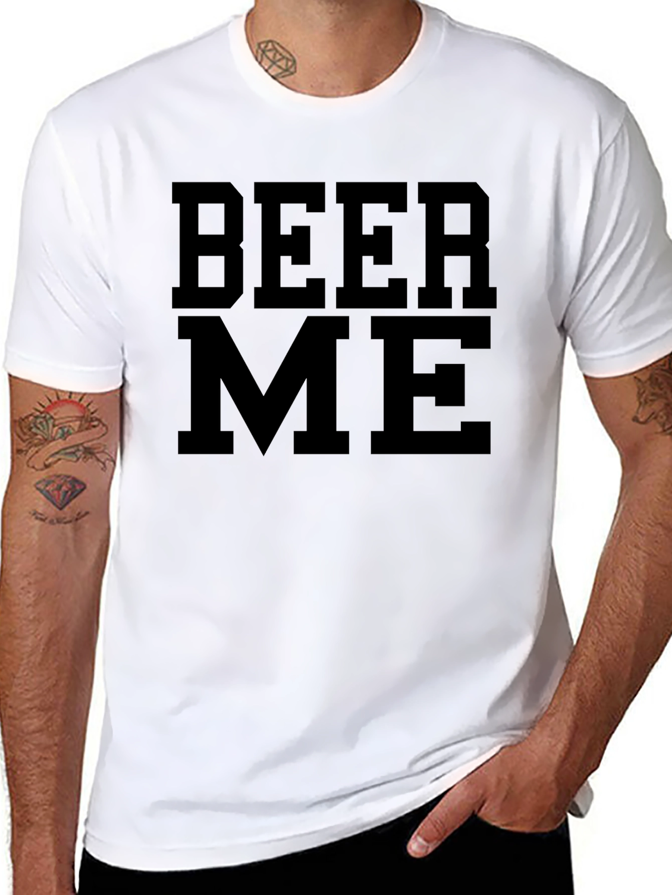 Beer Me Graphic Tee - Casual Black T-Shirt