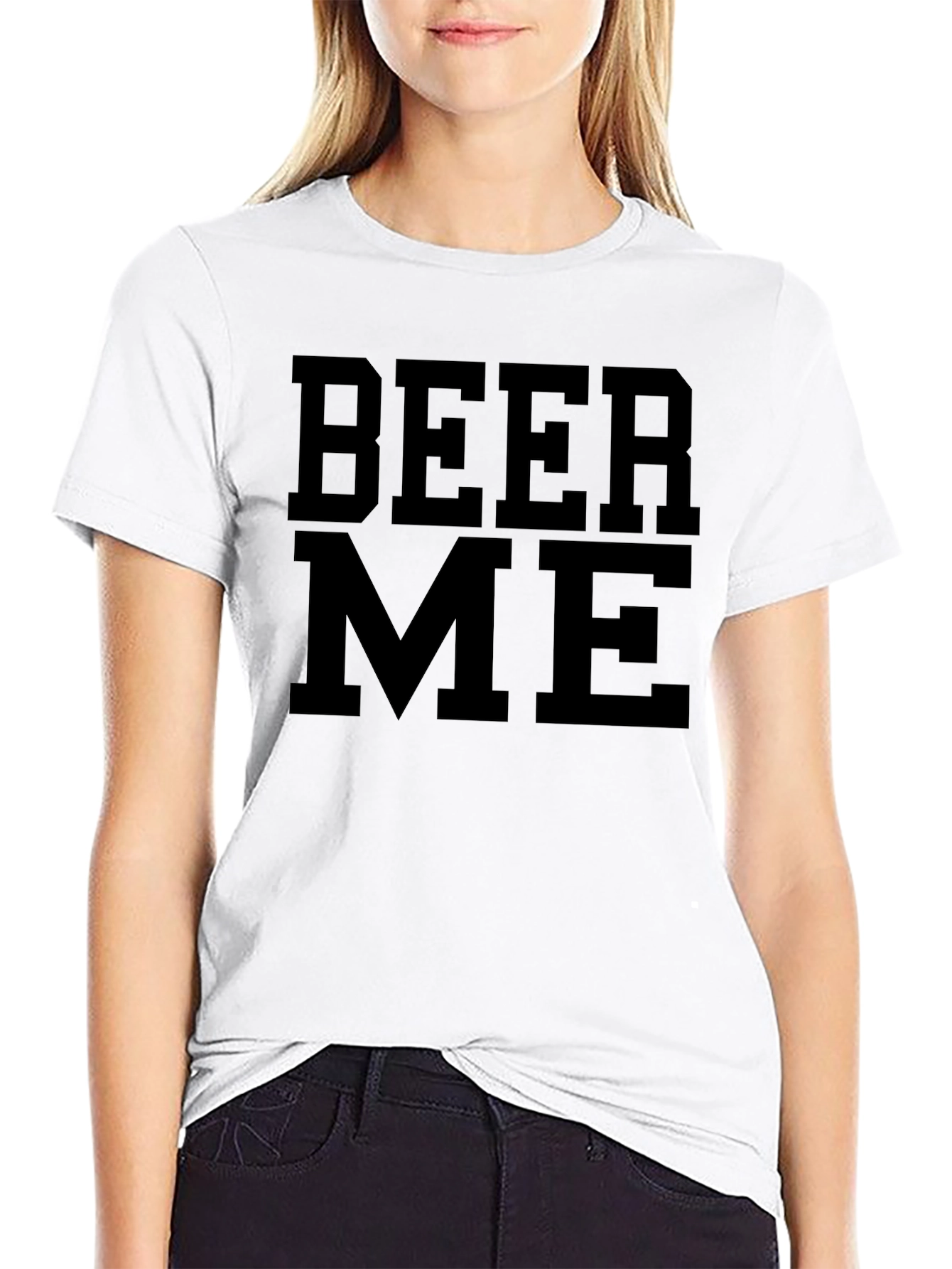 Beer Me Graphic Tee - Casual Black T-Shirt