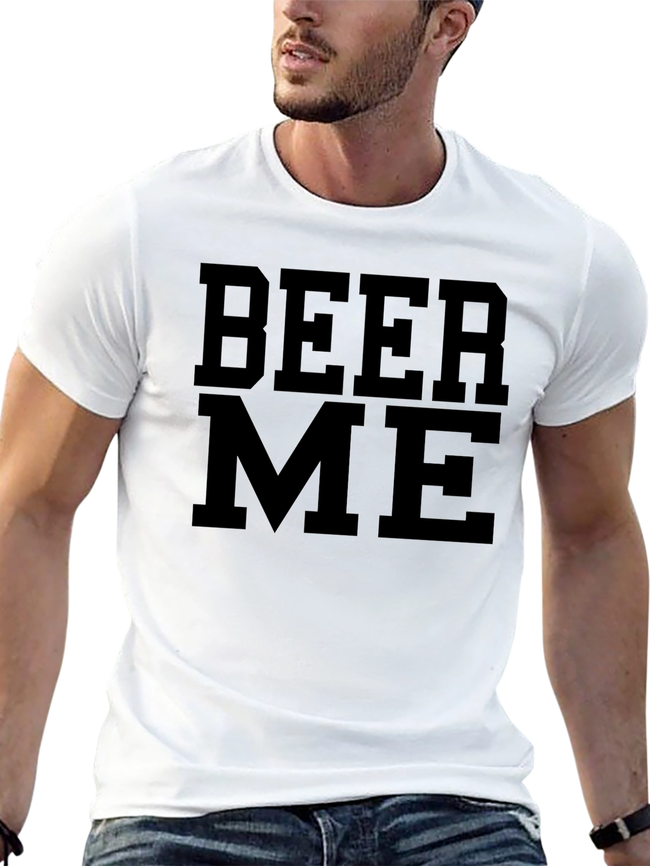 Beer Me Graphic Tee - Casual Black T-Shirt
