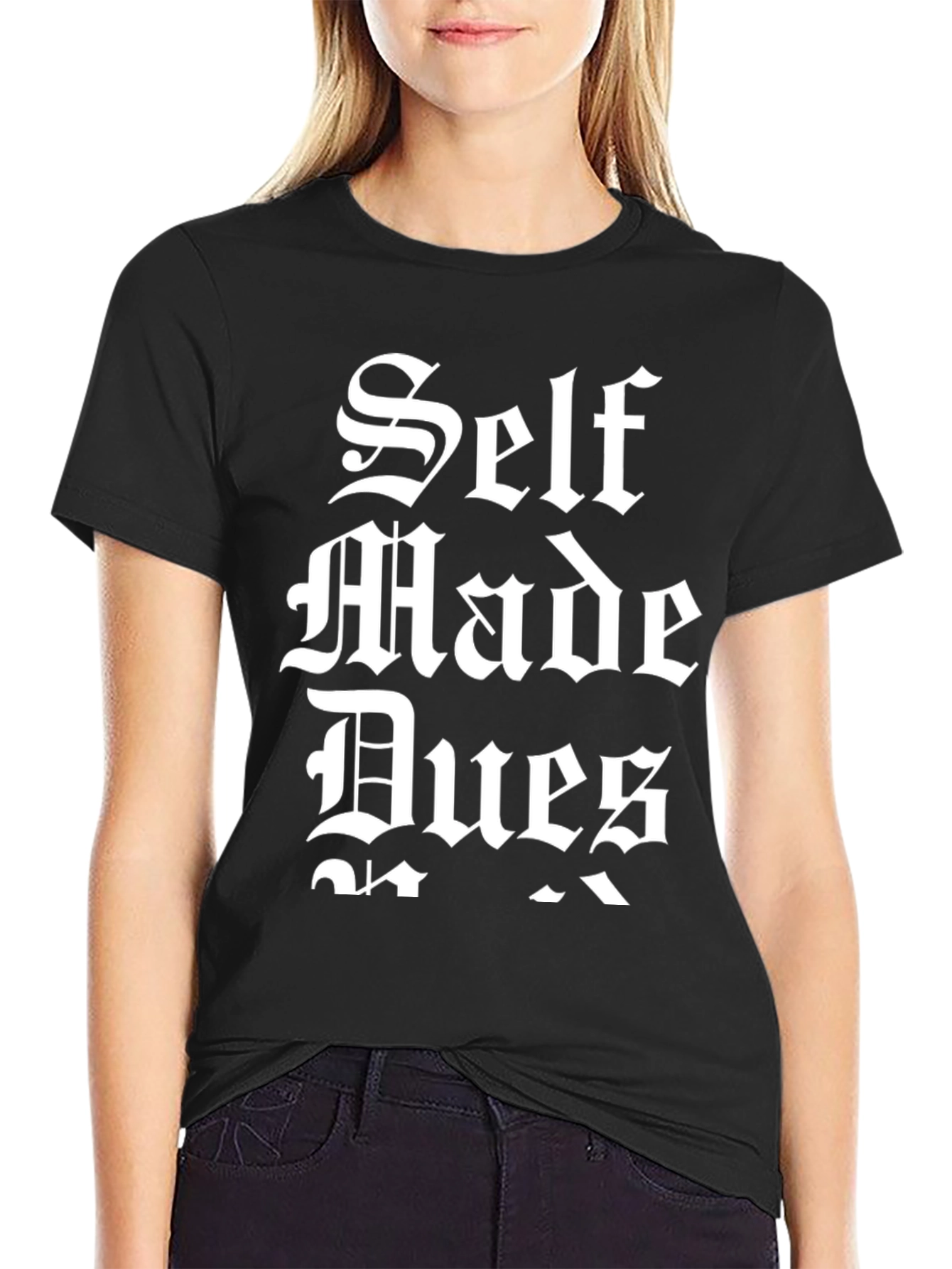 Self Made Dues Black Graphic T-Shirt