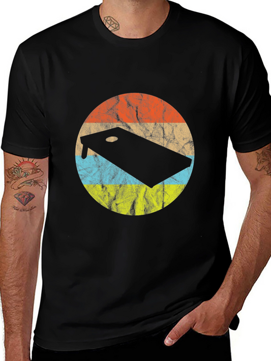 Vintage Cornhole Graphic Tee - Retro Style