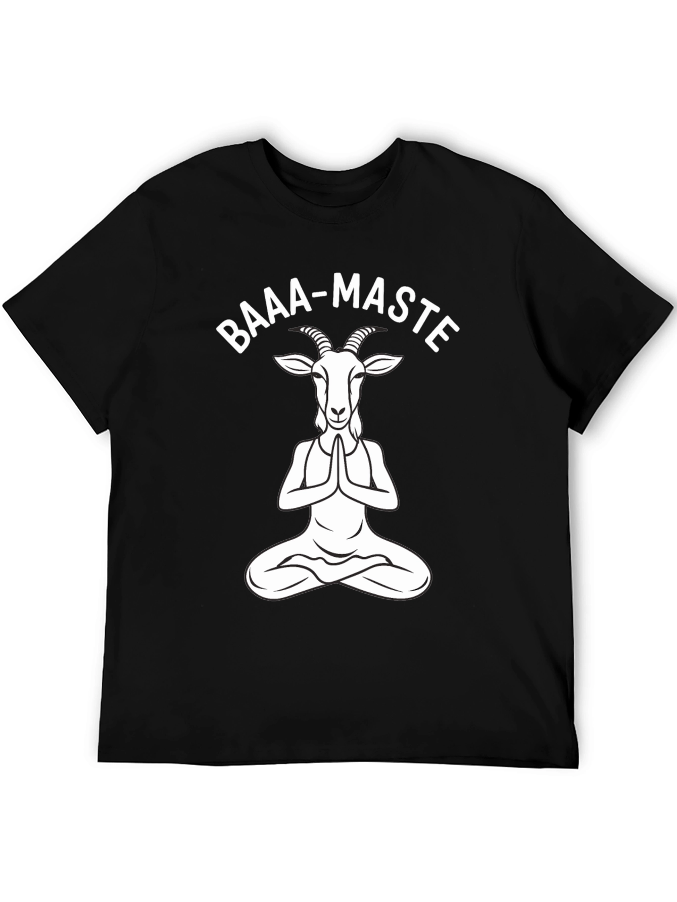 Baaa-Maste Goat Yoga Black T-Shirt