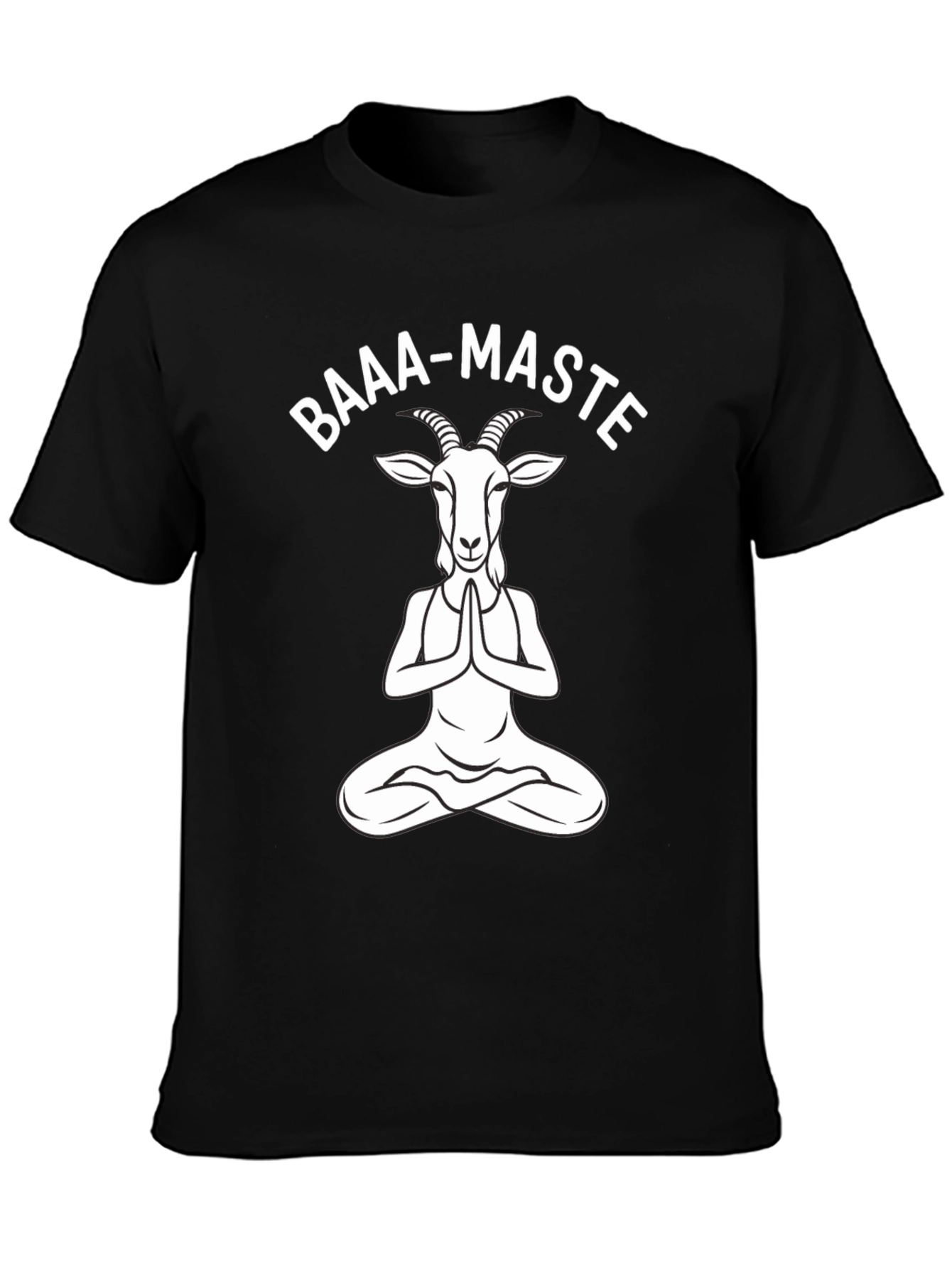 Baaa-Maste Goat Yoga Black T-Shirt