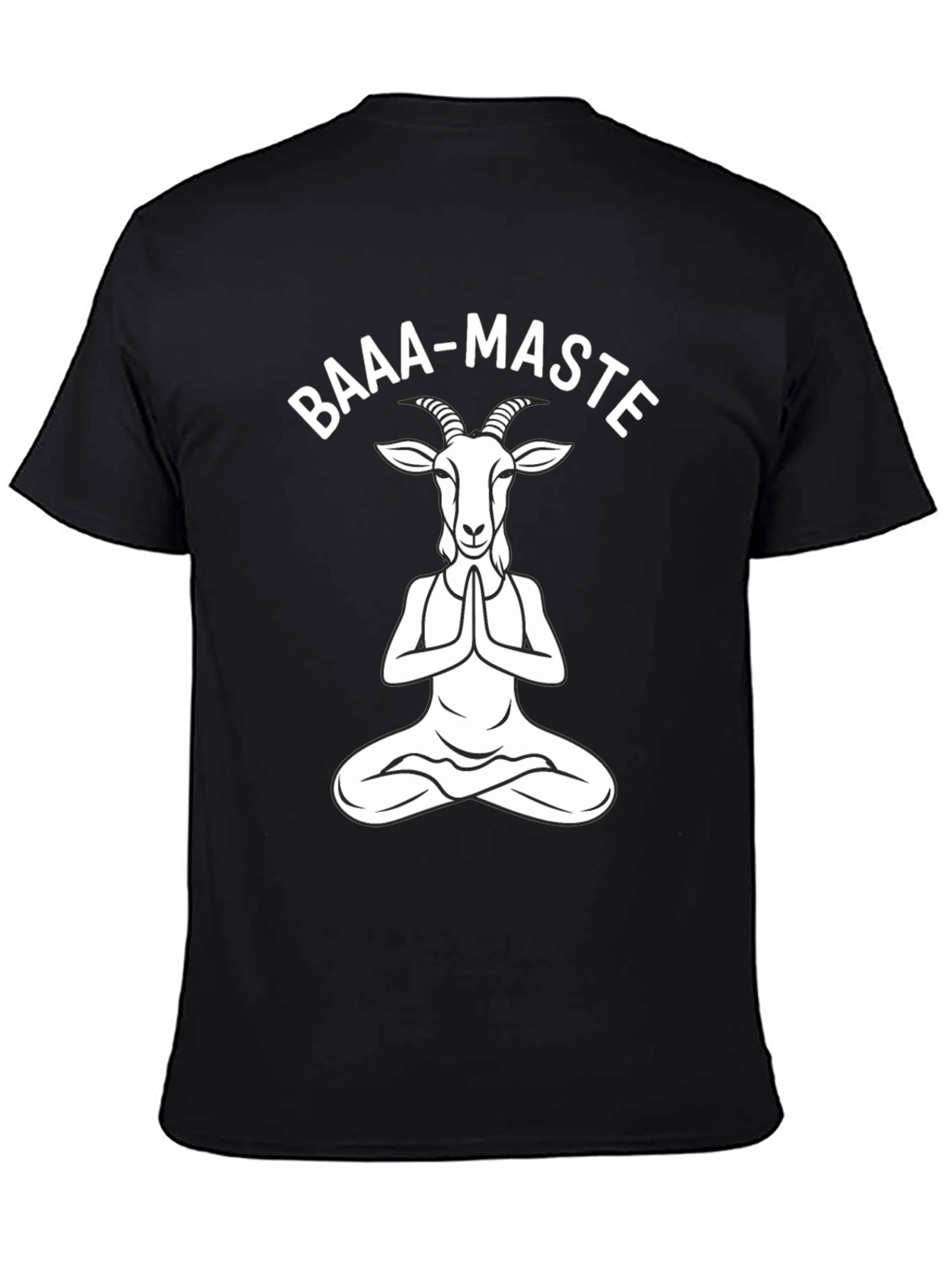 Baaa-Maste Goat Yoga Black T-Shirt