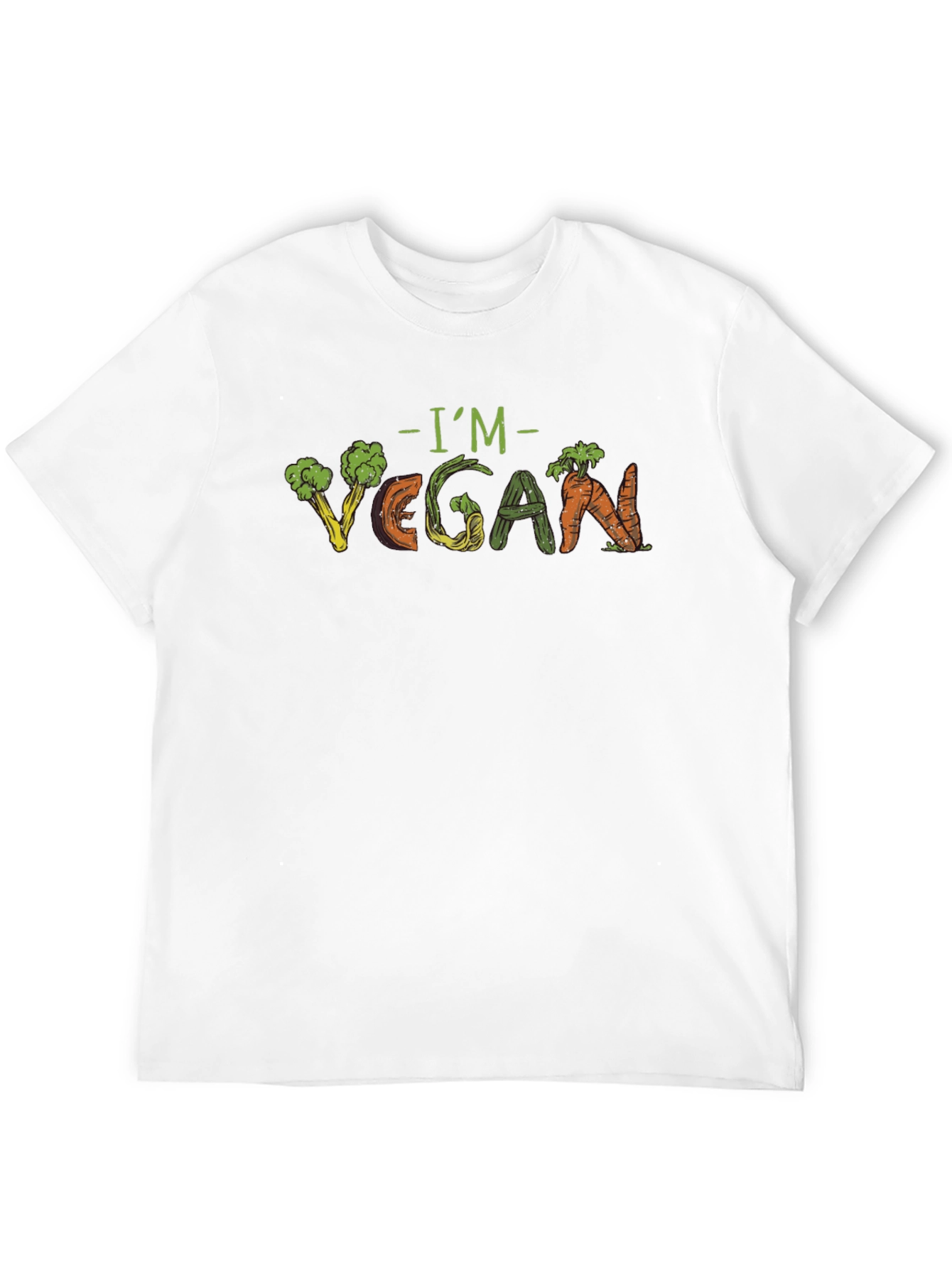 Im Vegan T-Shirt - Unique Vegetable Letter Design