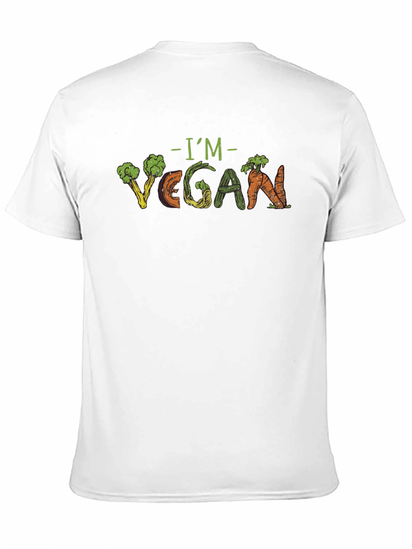 Im Vegan T-Shirt - Unique Vegetable Letter Design