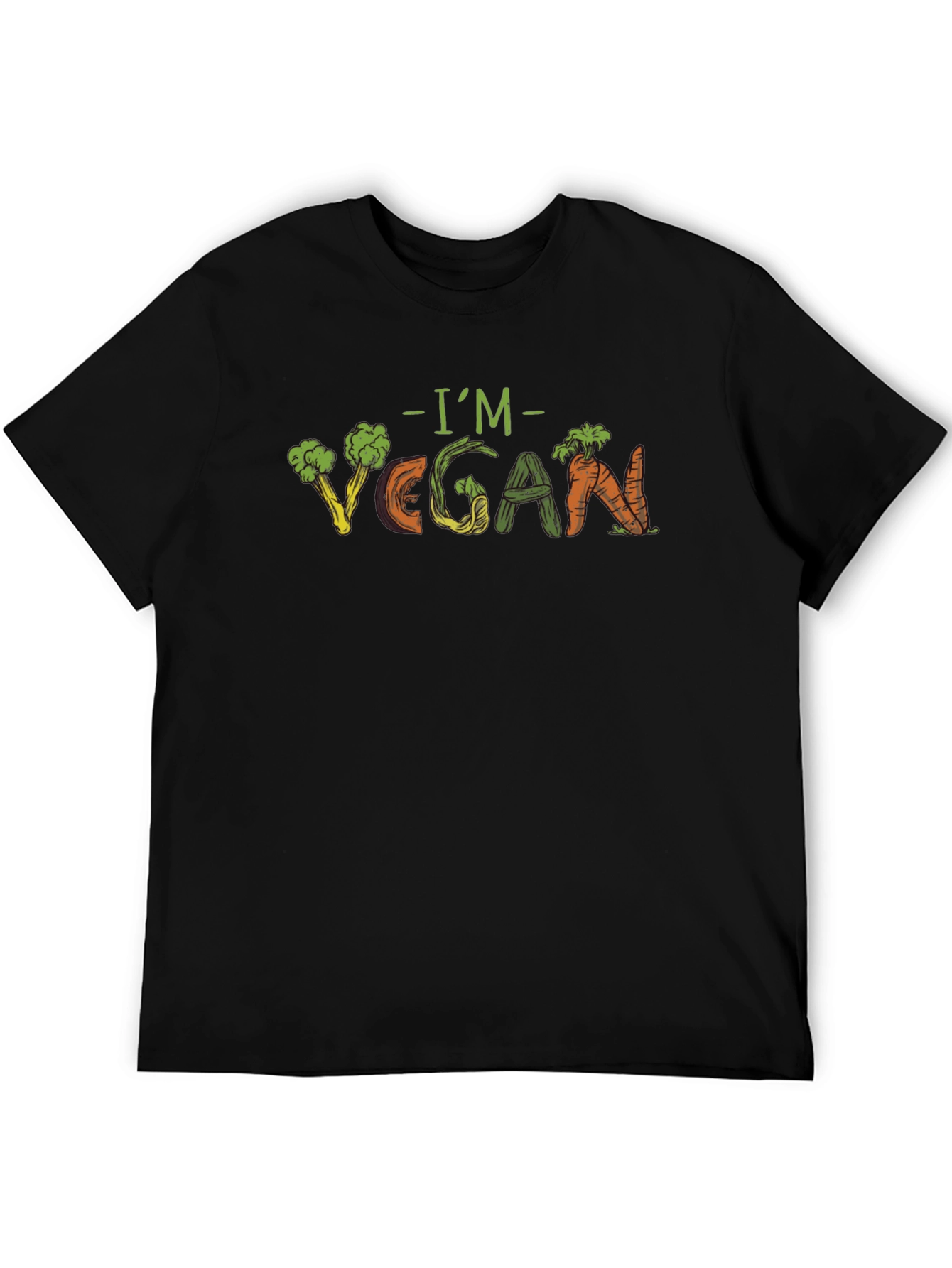 Im Vegan T-Shirt - Unique Vegetable Letter Design