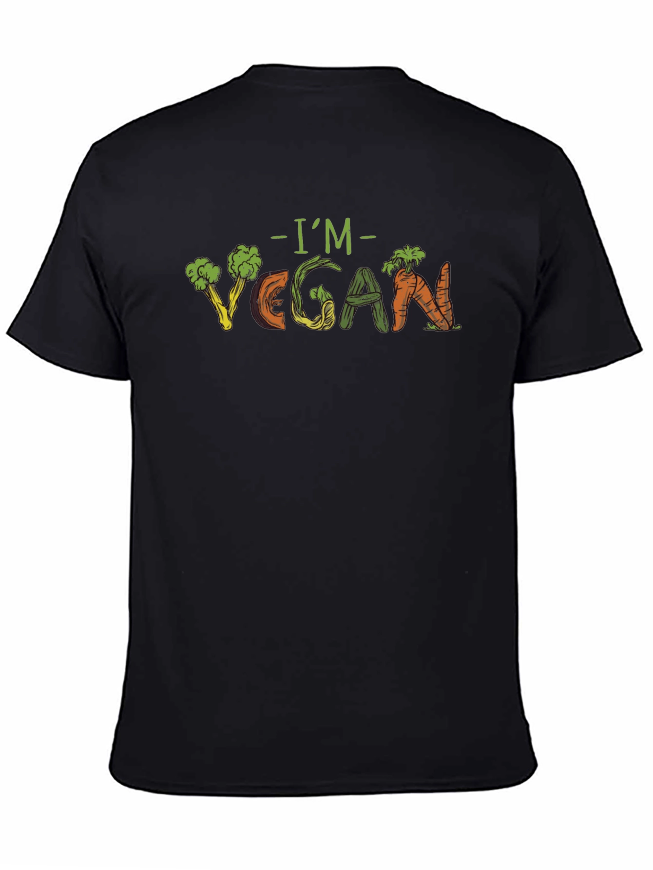 Im Vegan T-Shirt - Unique Vegetable Letter Design