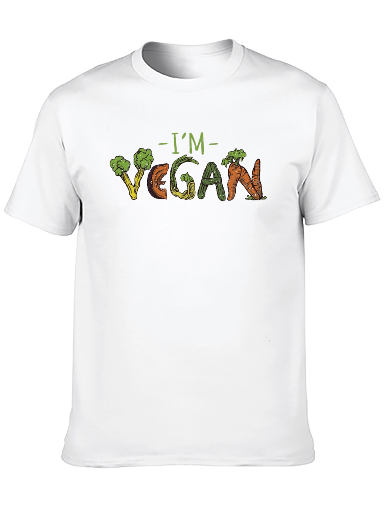 Im Vegan T-Shirt - Unique Vegetable Letter Design