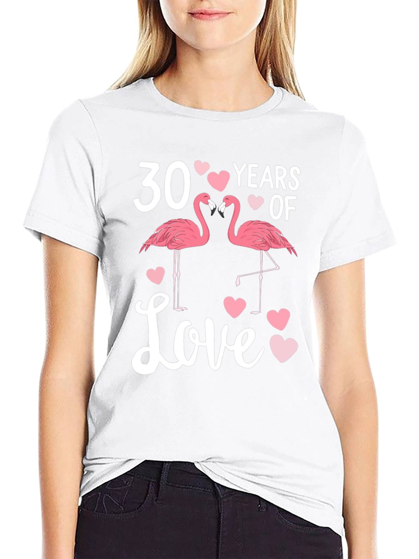 30 Years of Love Flamingo Anniversary T-Shirt