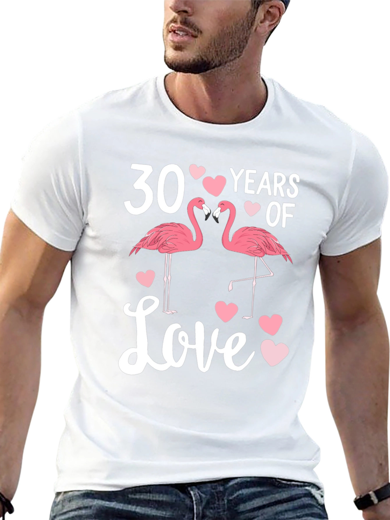 30 Years of Love Flamingo Anniversary T-Shirt