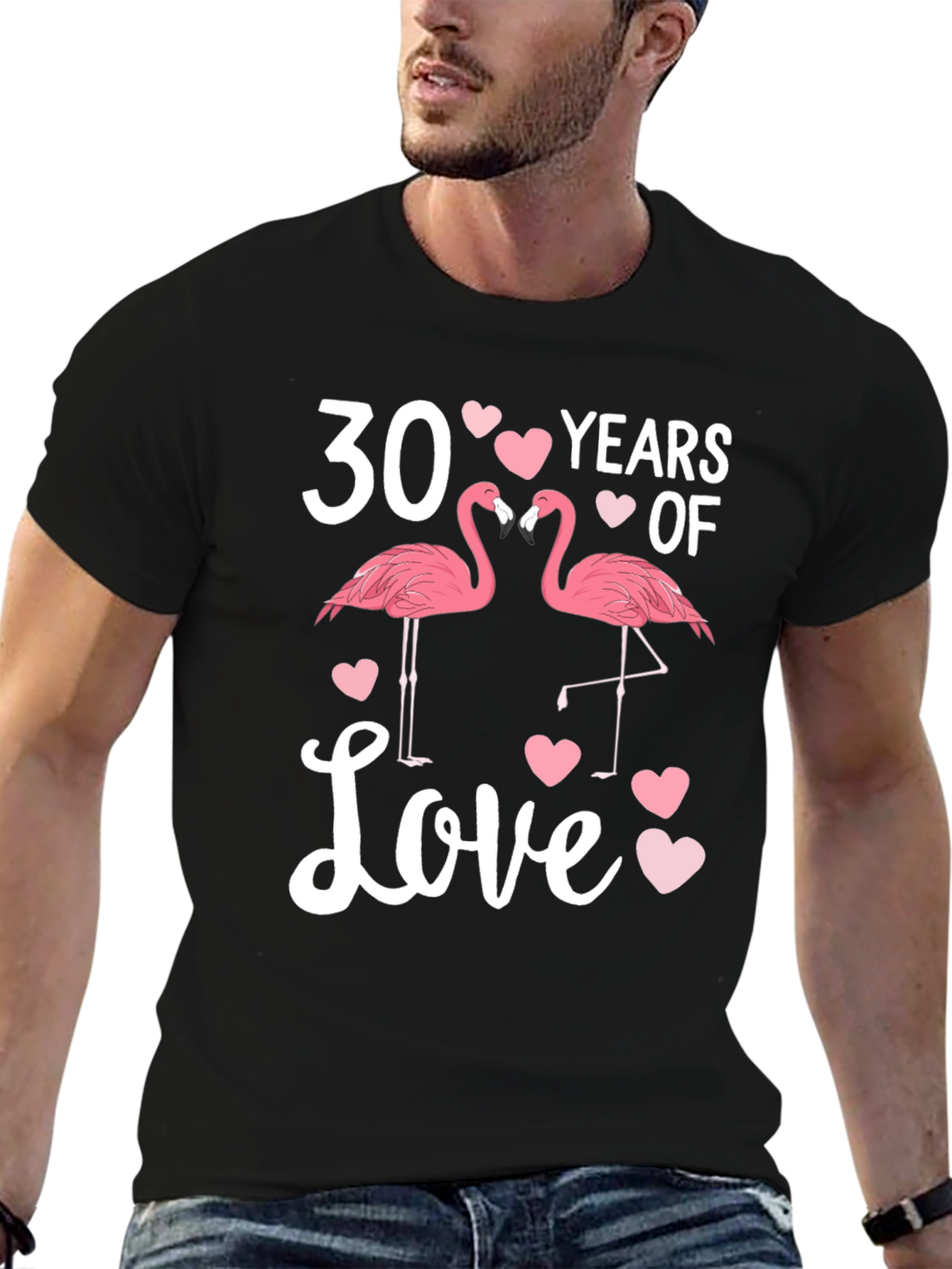 30 Years of Love Flamingo Anniversary T-Shirt