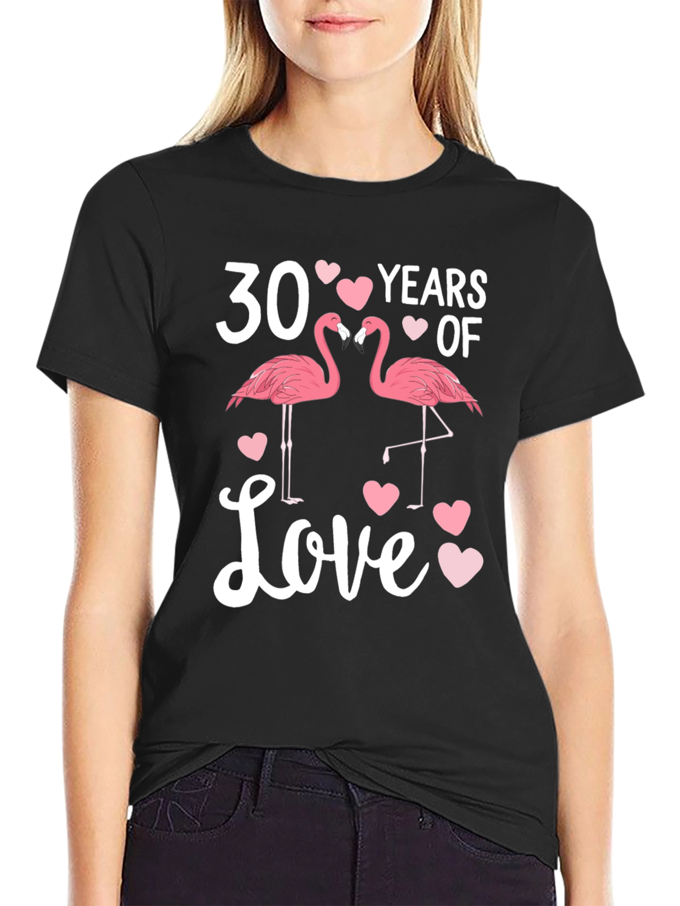 30 Years of Love Flamingo Anniversary T-Shirt